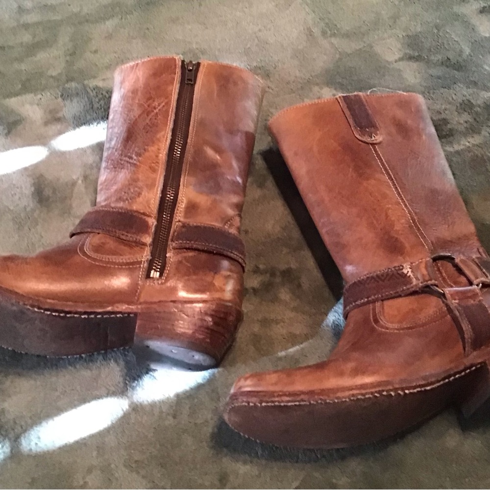 Bed Stu Rustic Brown Leather Heeled Boots - Picture 5 of 15